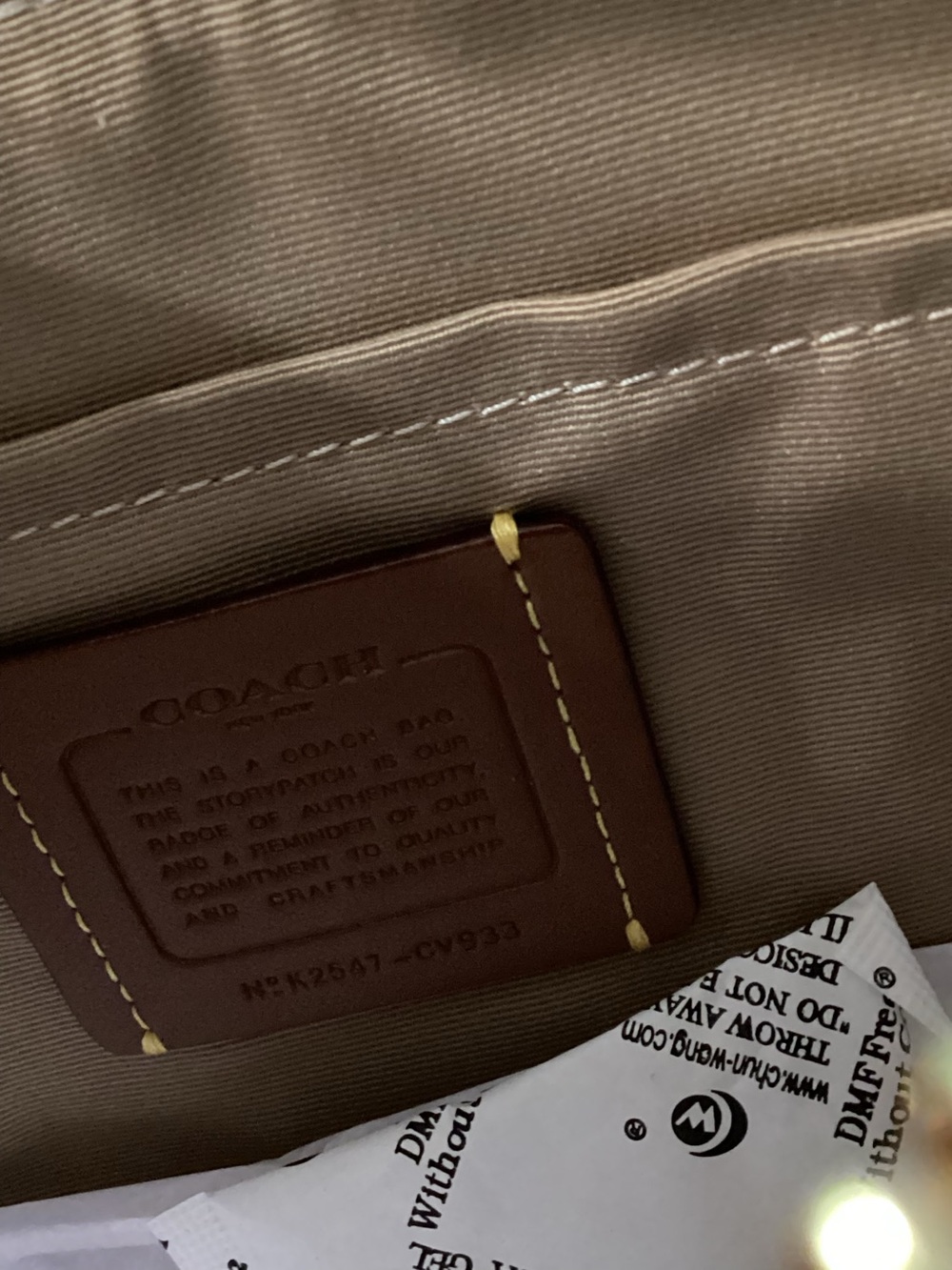 Coach Teri Shoulder Bag in Signature Canvas White Chalk Crossbody NWT - Picture 15 of 15